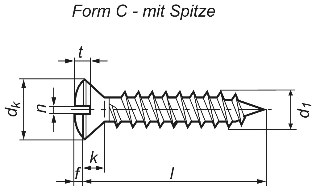 DIN 7973 St 4,2 x 25   C vernickelt